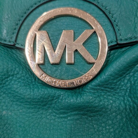 Michael Kors Signature Logo cross body leather shoulder bag Y2K 2000s - Picture 2 of 9